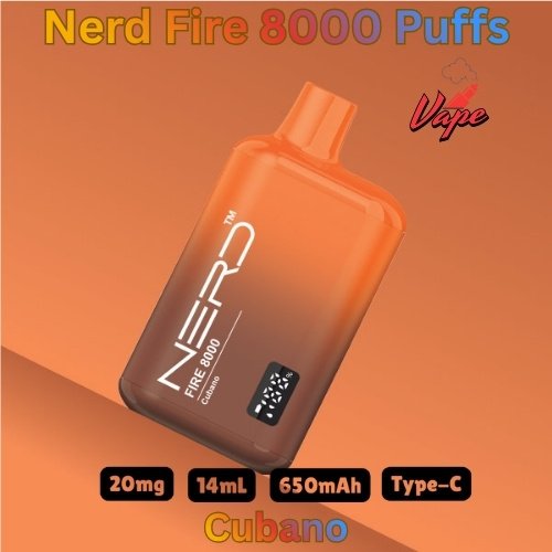 Nerd Fire 8000 Puffs Cubano