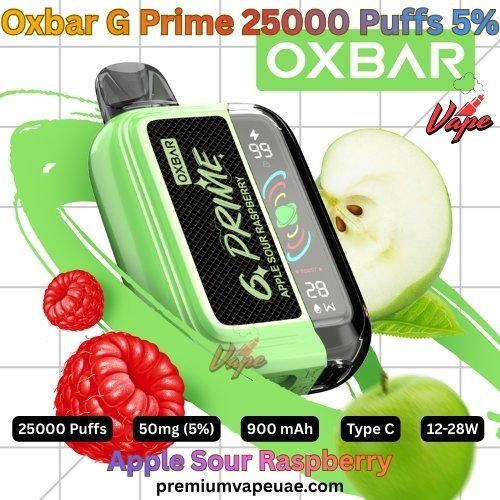 Oxbar G Prime 25000 Puffs 50MG Apple Sour Raspberry