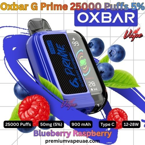 Oxbar G Prime 25000 Puffs 50MG Blueberry Raspberry