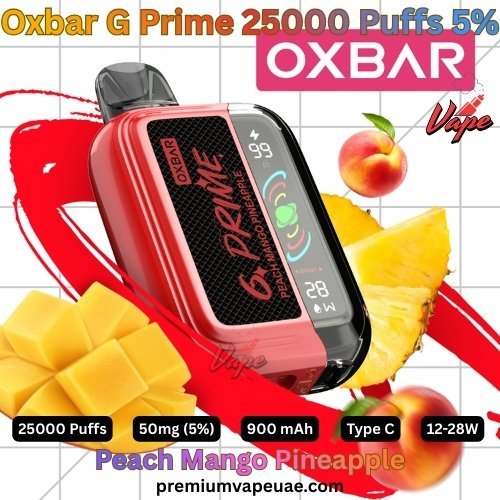 Oxbar G Prime 25000 Puffs 50MG Peach Mango Pineapple