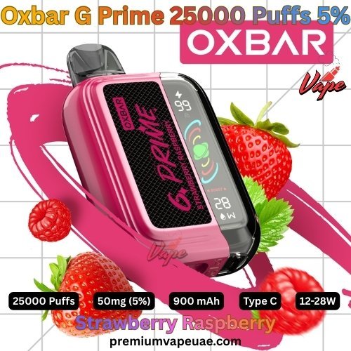 Oxbar G Prime 25000 Puffs 50MG Strawberry Raspberry