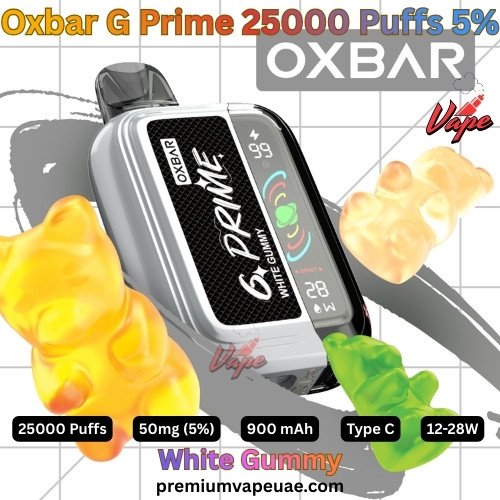 Oxbar G Prime 25000 Puffs 50MG White Gummy