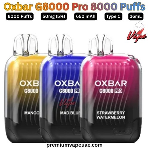 Oxbar G8000 Pro 8000 Puffs 50MG All Flavors
