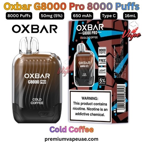 Oxbar G8000 Pro 8000 Puffs 50MG Cold Coffee