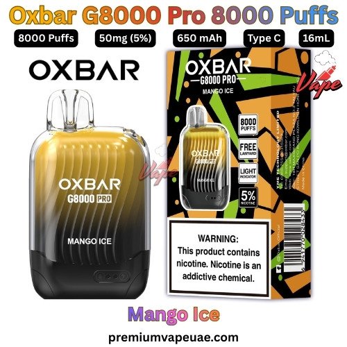 Oxbar G8000 Pro 8000 Puffs 50MG Mango Ice