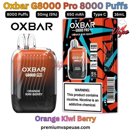 Oxbar G8000 Pro 8000 Puffs 50MG Orange Kiwi Berry