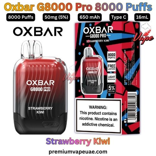 Oxbar G8000 Pro 8000 Puffs 50MG Strawberry Kiwi