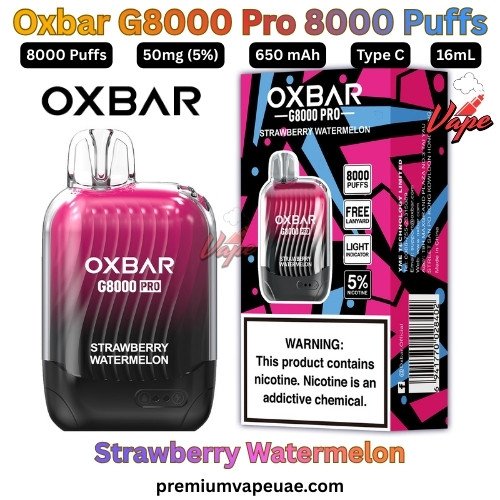 Oxbar G8000 Pro 8000 Puffs 50MG Strawberry Watermelon