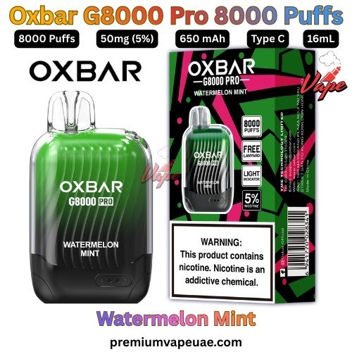Oxbar G8000 Pro 8000 Puffs 50MG Watermelon Mint