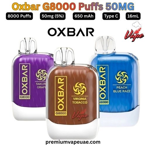 Oxbar G8000 Puffs 50MG All Flavors