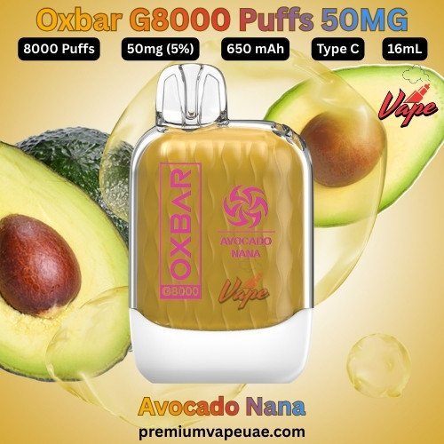 Oxbar G8000 Puffs 50MG Avocado Nana