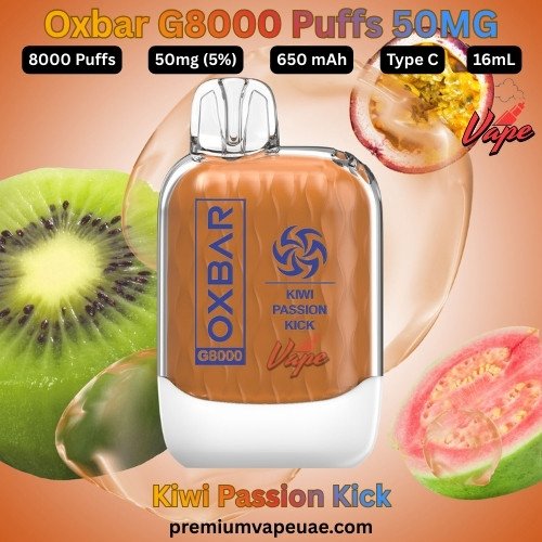 Oxbar G8000 Puffs 50MG Kiwi Passion Kick