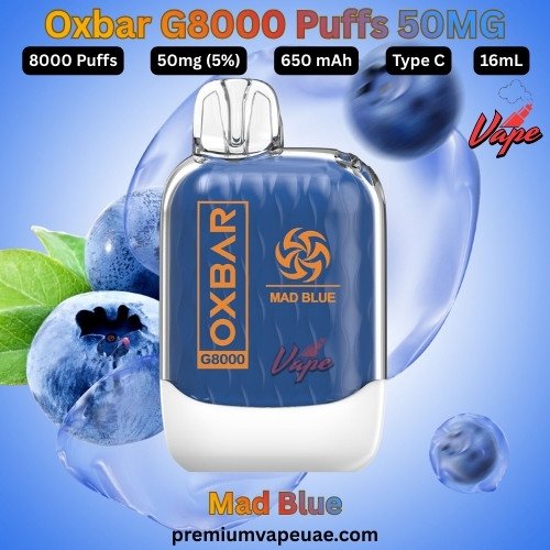 Oxbar G8000 Puffs 50MG Mad Blue