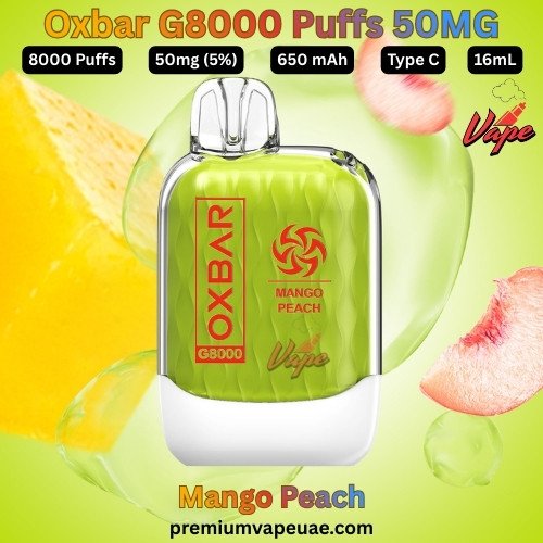 Oxbar G8000 Puffs 50MG Mango Peach