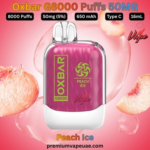 Oxbar G8000 Puffs 50MG Peach Ice