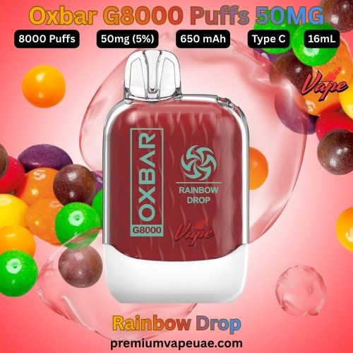 Oxbar G8000 Puffs 50MG Rainbow Drop