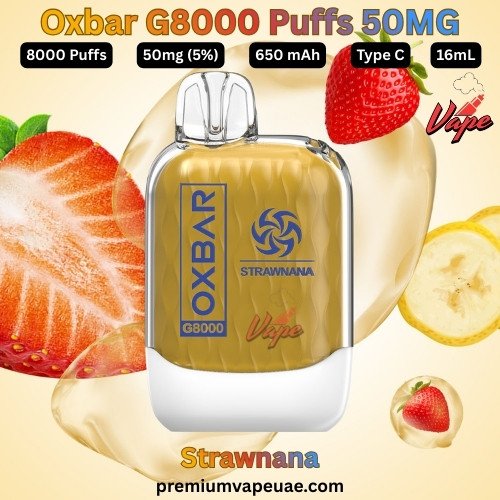 Oxbar G8000 Puffs 50MG Strawnana