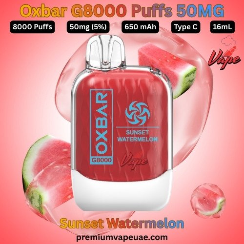 Oxbar G8000 Puffs 50MG Sunset Watermelon