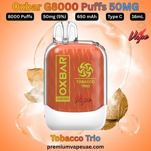 Oxbar G8000 Puffs 50MG Tobacco Trio