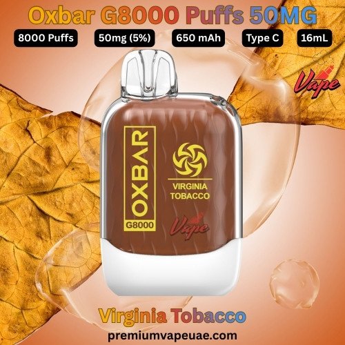 Oxbar G8000 Puffs 50MG Virginia Tobacco