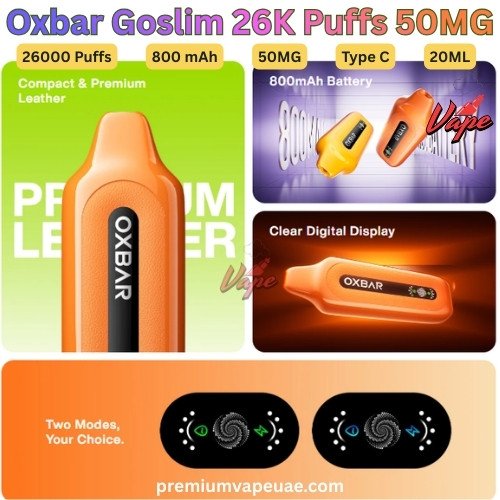 Oxbar Goslim 26000 Puffs 50MG All Flavors