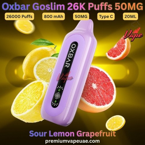 Oxbar Goslim 26000 Puffs 50MG Sour Lemon Grapefruit