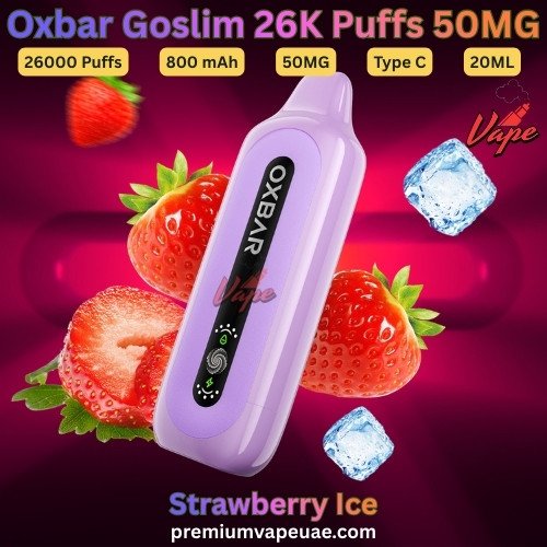 Oxbar Goslim 26000 Puffs 50MG Strawberry Ice