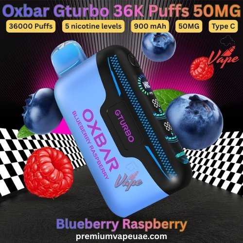 Oxbar Gturbo 36000 Puffs 50MG Blueberry Raspberry