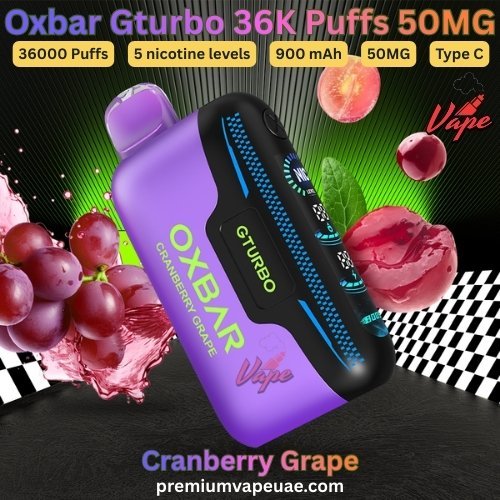 Oxbar Gturbo 36000 Puffs 50MG Cranberry Grape