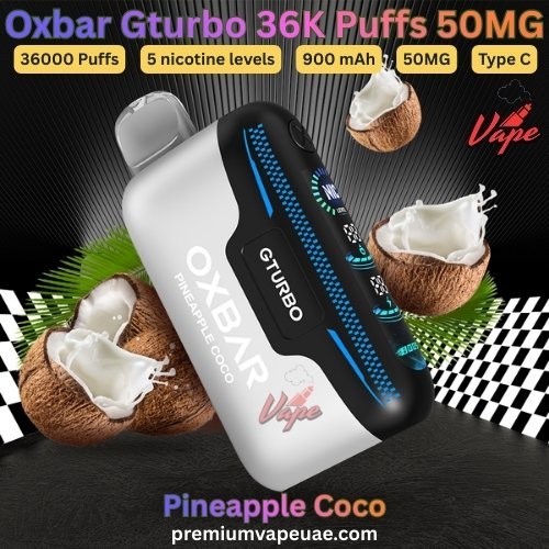 Oxbar Gturbo 36000 Puffs 50MG Pineapple Coco