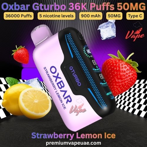 Oxbar Gturbo 36000 Puffs 50MG Strawberry Lemon Ice