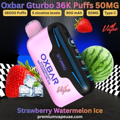 Oxbar Gturbo 36000 Puffs 50MG Strawberry Watermelon Ice