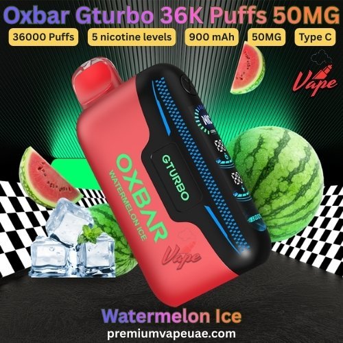 Oxbar Gturbo 36000 Puffs 50MG Watermelon Ice