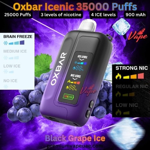 Oxbar Icenic 35000 Puffs Black Grape Ice