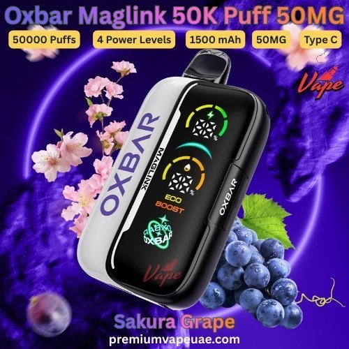 Oxbar Maglink 50000 Puffs 50MG Sakura Grape