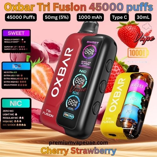 Oxbar Tri Fusion 45000 Puffs 50MG Cherry Strawberry