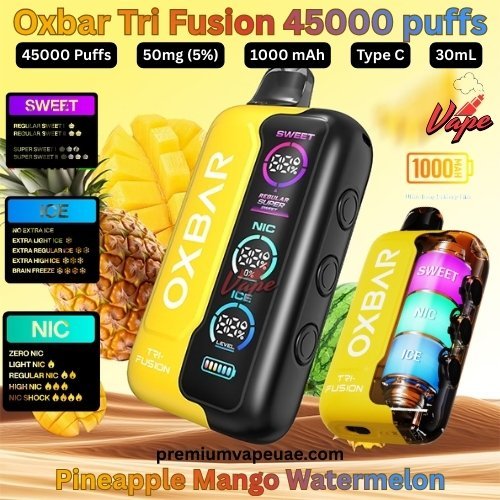 Oxbar Tri Fusion 45000 Puffs 50MG Pineapple Mango Watermelon