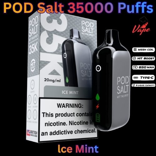 POD Salt 35000 Puffs 20mg and 50mg lce Mint