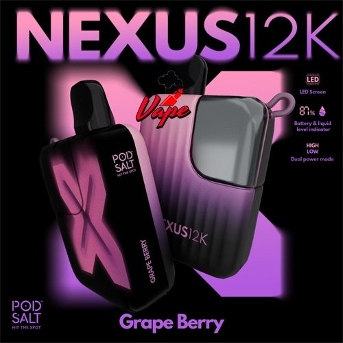 POD Salt Nexus 12000 Puffs Grape Berry
