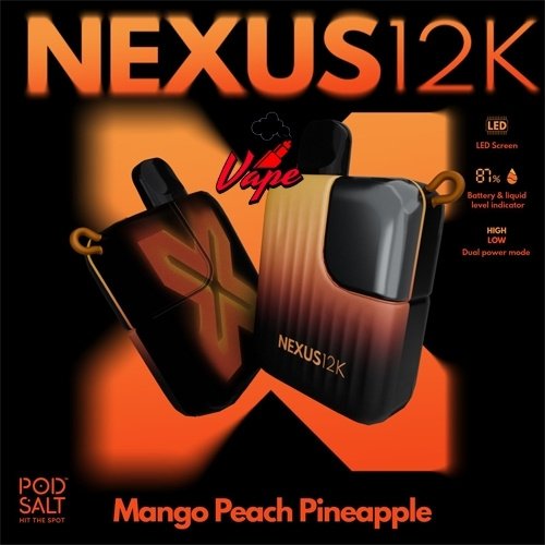 POD Salt Nexus 12000 Puffs Mango Peach Pineapple