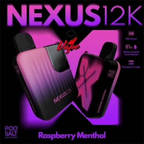 POD Salt Nexus 12000 Puffs Raspberry Menthol