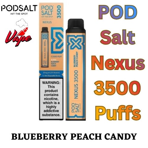 POD Salt Nexus 3500 Puffs Blueberry Peach Candy