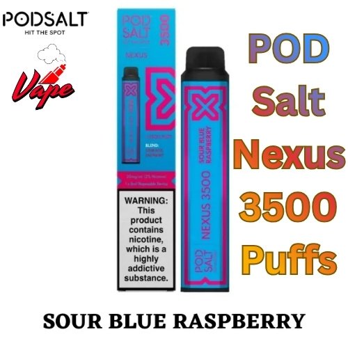 POD Salt Nexus 3500 Puffs Sour Blue Raspberry