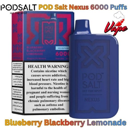 POD Salt Nexus 6000 Puffs Blueberry Blackberry Lemonade