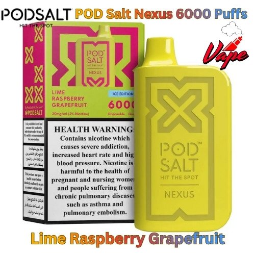 POD Salt Nexus 6000 Puffs Lime Raspberry Grapefruit