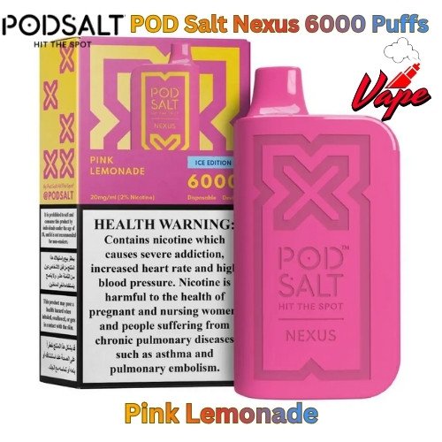 POD Salt Nexus 6000 Puffs Pink Lemonade