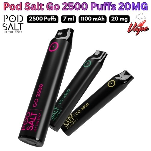 Pod Salt Go 2500 Puffs 20MG All Flavors in Dubai