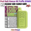 Pod Salt Nexus 6000 Puffs 20MG Aloe Grape in Abu Dhabi
