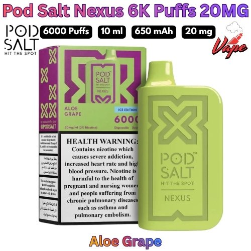 Pod Salt Nexus 6000 Puffs 20MG in Abu Dhabi