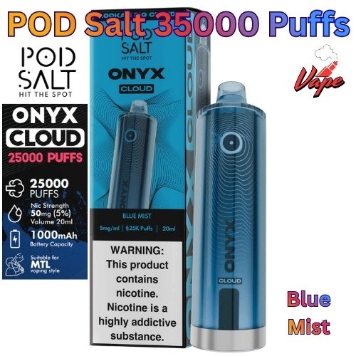 Pod Salt Onyx Cloud 25000 Puffs Blue Mist